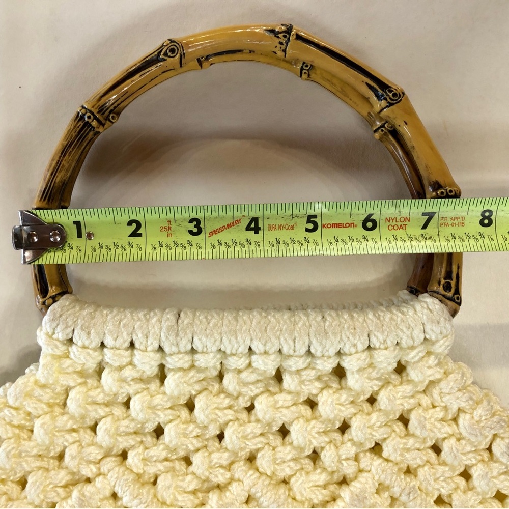 ‘60s Replica Hand-Knotted Macramé Lined Handbag - Picture 6 of 14